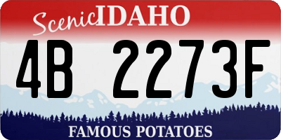ID license plate 4B2273F