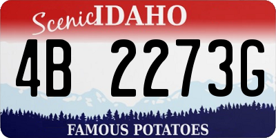 ID license plate 4B2273G