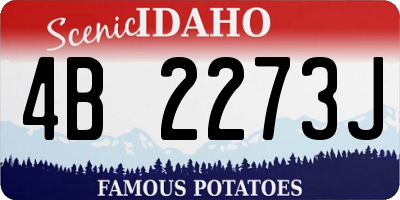ID license plate 4B2273J