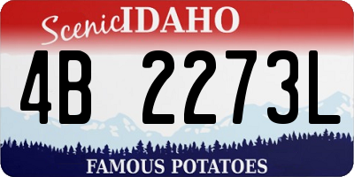 ID license plate 4B2273L
