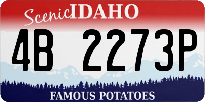 ID license plate 4B2273P