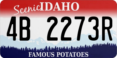 ID license plate 4B2273R
