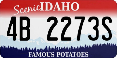 ID license plate 4B2273S
