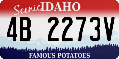 ID license plate 4B2273V