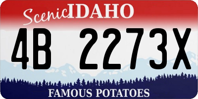 ID license plate 4B2273X