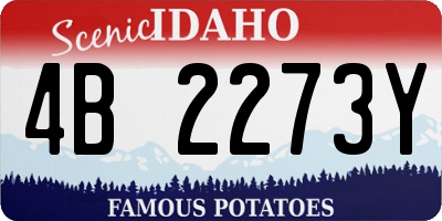 ID license plate 4B2273Y
