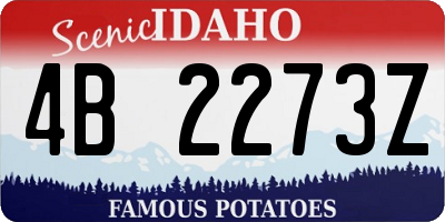 ID license plate 4B2273Z