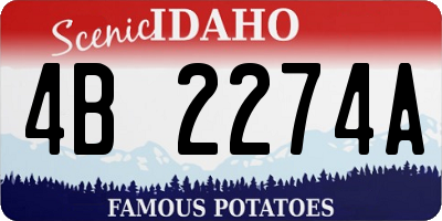 ID license plate 4B2274A