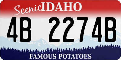 ID license plate 4B2274B