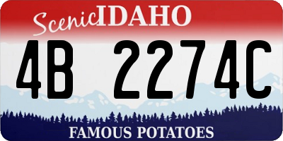 ID license plate 4B2274C