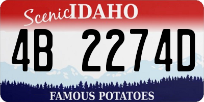 ID license plate 4B2274D