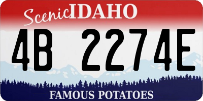 ID license plate 4B2274E