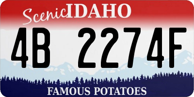ID license plate 4B2274F