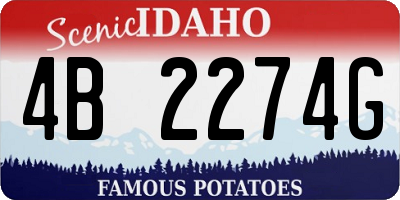 ID license plate 4B2274G