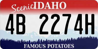 ID license plate 4B2274H