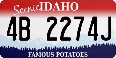 ID license plate 4B2274J