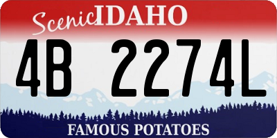 ID license plate 4B2274L
