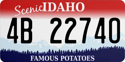 ID license plate 4B2274O