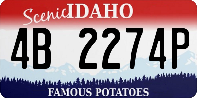 ID license plate 4B2274P