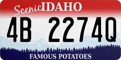 ID license plate 4B2274Q