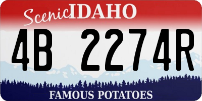 ID license plate 4B2274R