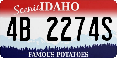 ID license plate 4B2274S