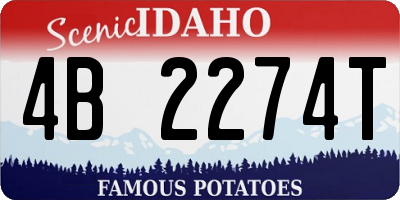 ID license plate 4B2274T