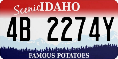 ID license plate 4B2274Y