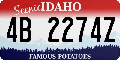 ID license plate 4B2274Z