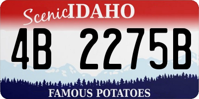 ID license plate 4B2275B