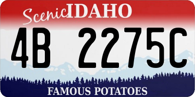 ID license plate 4B2275C
