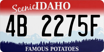 ID license plate 4B2275F