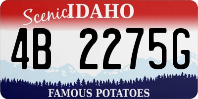 ID license plate 4B2275G
