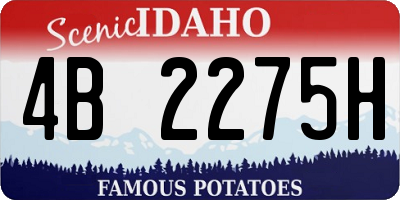 ID license plate 4B2275H