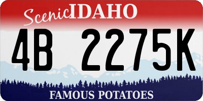 ID license plate 4B2275K