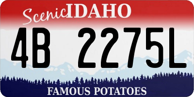 ID license plate 4B2275L