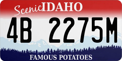 ID license plate 4B2275M