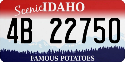 ID license plate 4B2275O