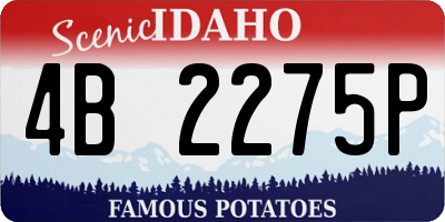 ID license plate 4B2275P