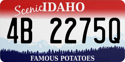 ID license plate 4B2275Q