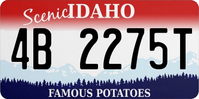 ID license plate 4B2275T
