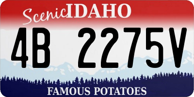 ID license plate 4B2275V
