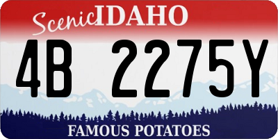 ID license plate 4B2275Y