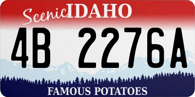 ID license plate 4B2276A