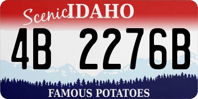 ID license plate 4B2276B