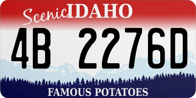 ID license plate 4B2276D