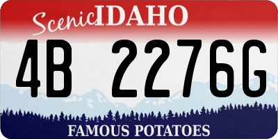 ID license plate 4B2276G