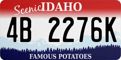 ID license plate 4B2276K