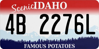 ID license plate 4B2276L
