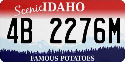 ID license plate 4B2276M